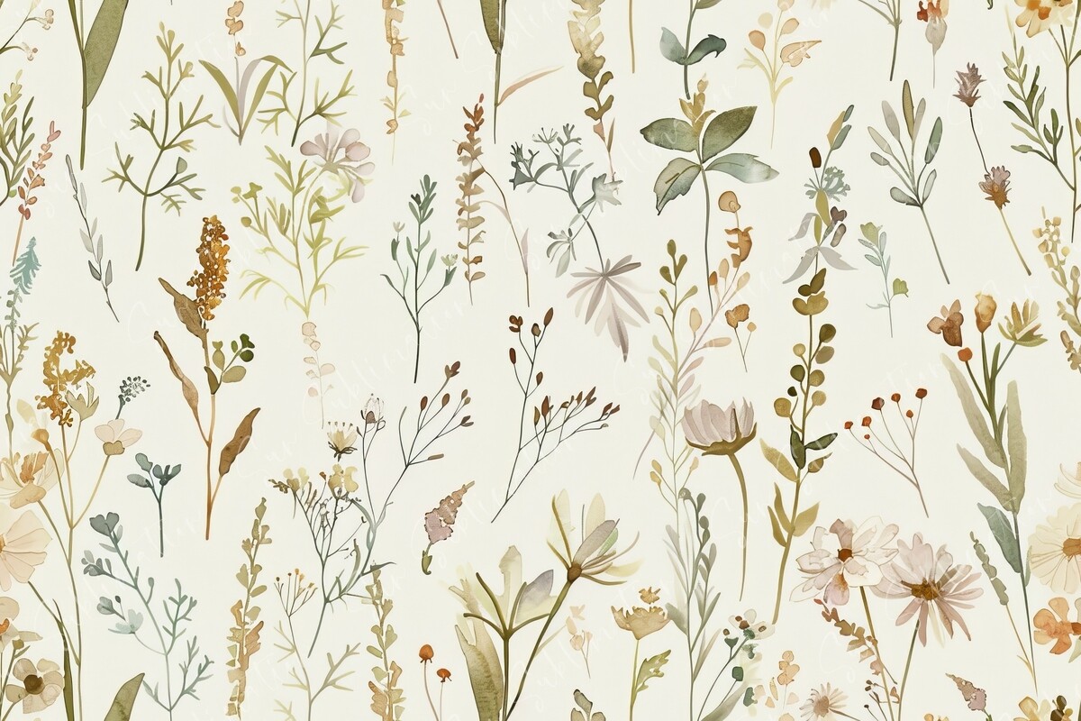 Botanical Seamless Pattern Graphic by Sun Sublimation · Creative Fabrica