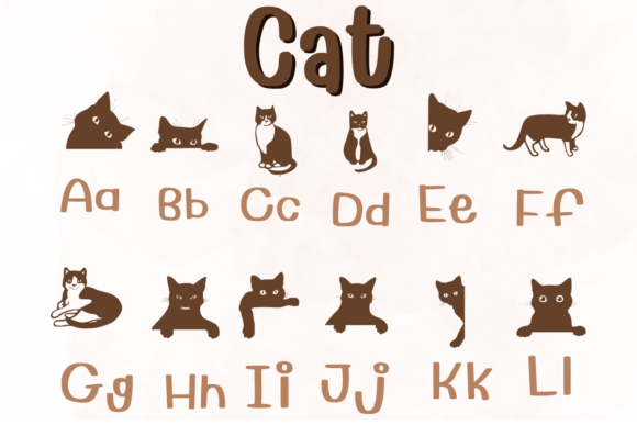 Cat Cute Font - Preview 1