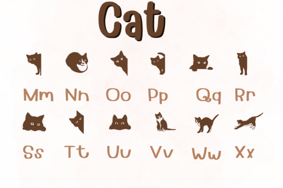 Cat Cute Font - Preview 2