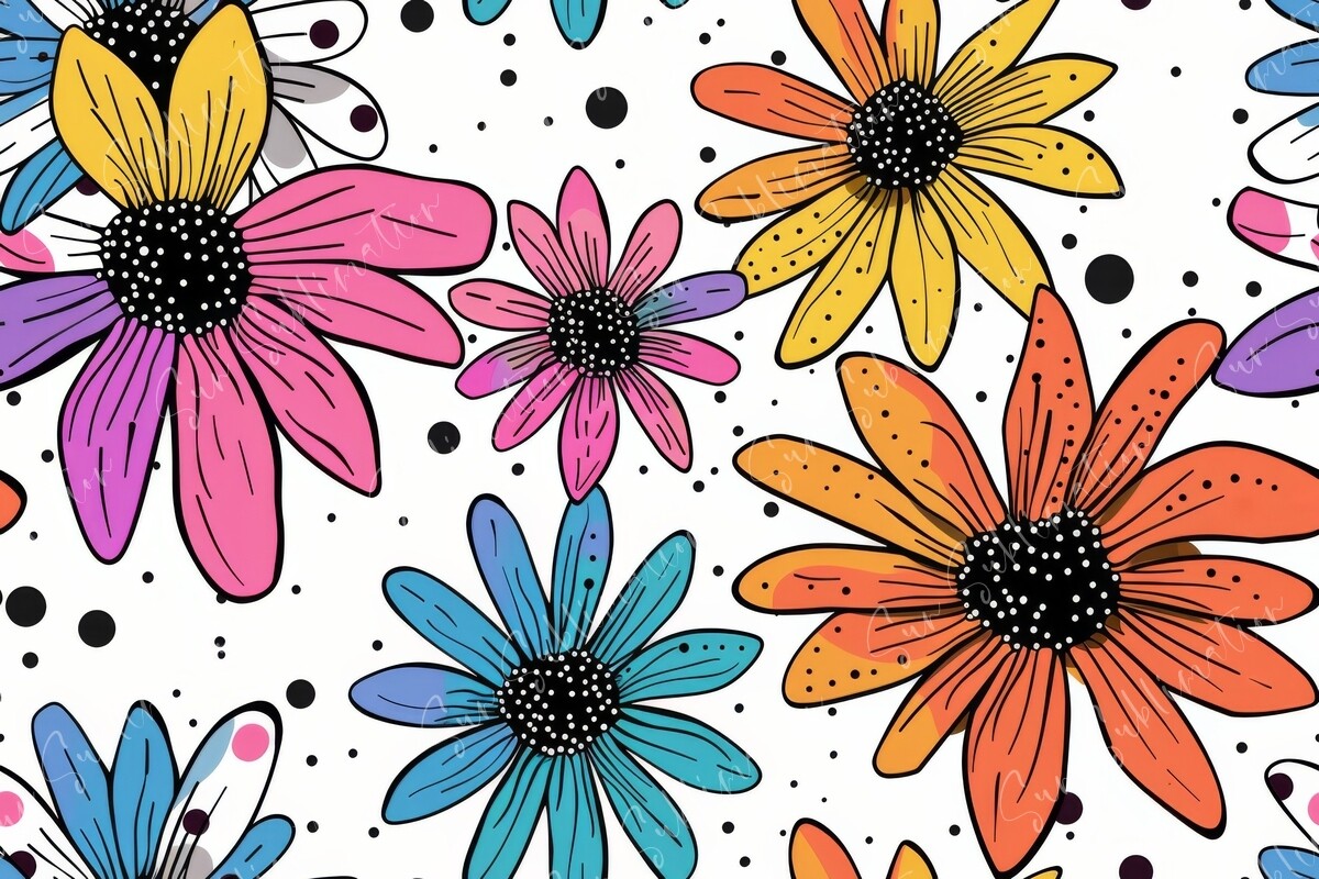 Colorful Floral Seamless Pattern Graphic by Sun Sublimation · Creative ...