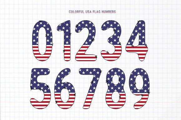 Colorful Usa Flag Font - Preview 1