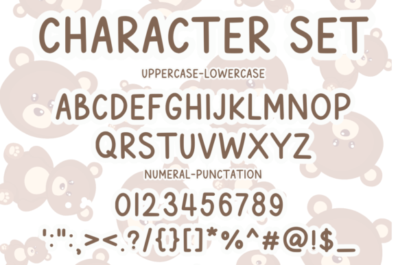 Cute Bear Font - Preview 6