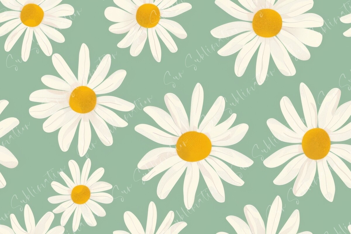 Daisy Seamless Pattern Graphic by Sun Sublimation · Creative Fabrica