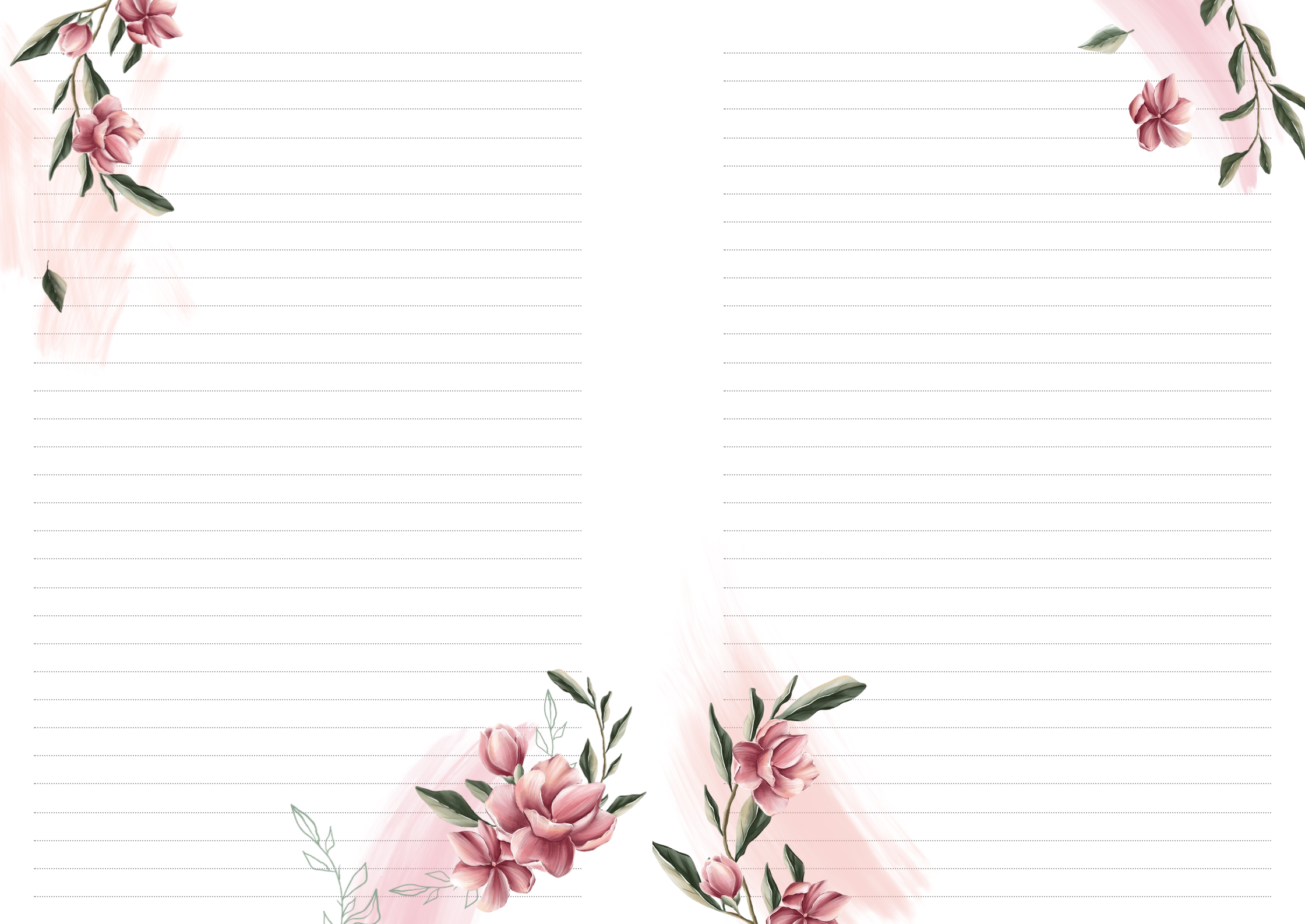 Floral Planner Note Paper Graphic by BonaDesigns · Creative Fabrica