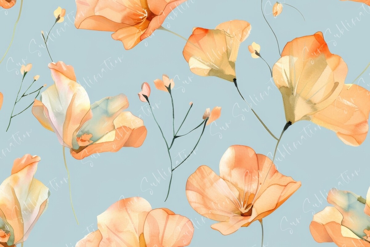 Floral Symphony Seamless Pattern Graphic by Sun Sublimation · Creative ...