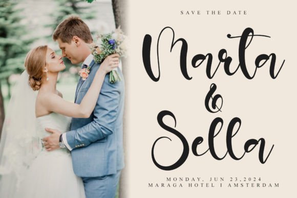 Gladies Wedding Font PNG with transparent background - Preview 1