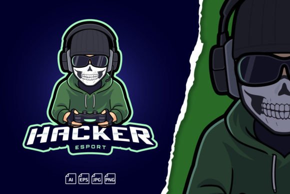 Hacker Gaming Esport Logo Template