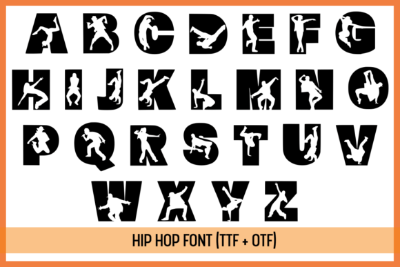 Hip Hop Font PNG with transparent background - Preview 1
