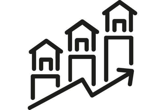Icon of Real Estate Forecast. Mortgage, Graphic Icons By pch.vector