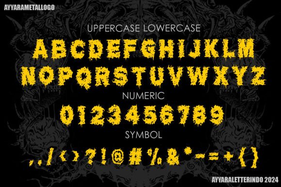 Misery Injex Font PNG with transparent background - Preview 1