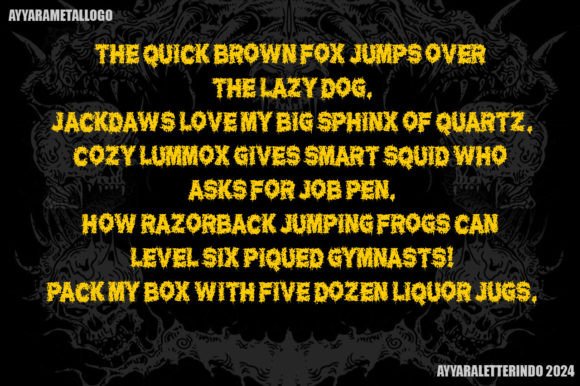 Misery Injex Font PNG with transparent background - Preview 3