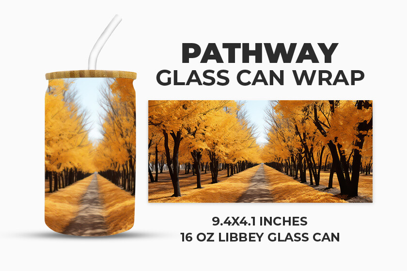 Pathway Glass Can Wrap Graphic by Creative World · Creative Fabrica