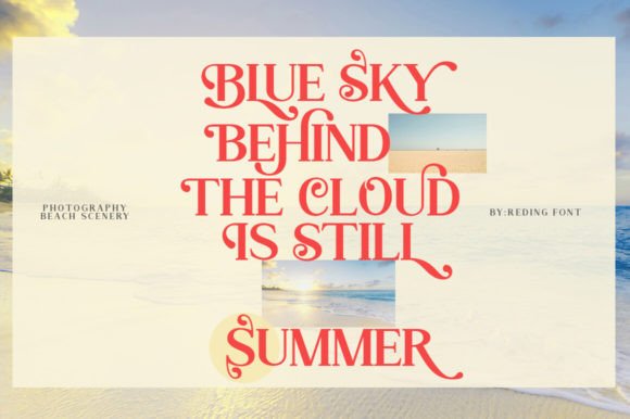 Reding Font PNG with transparent background - Preview 4