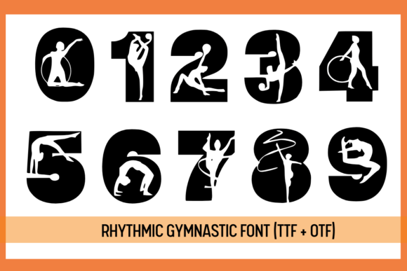 Rhythmic Gymnastic Font PNG with transparent background - Preview 2