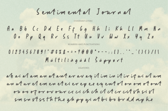 Sentimental Journey Font PNG with transparent background - Preview 6