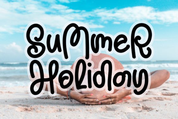 Single Brush Font PNG with transparent background - Preview 4