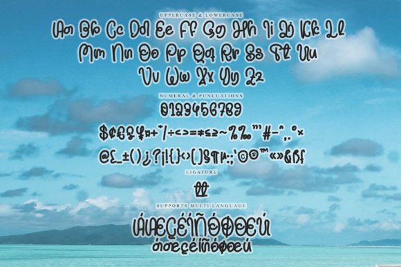 Single Brush Font PNG with transparent background - Preview 5