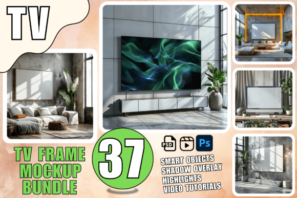 TV Mockup PSD Frame TV Screen Mockup PSD