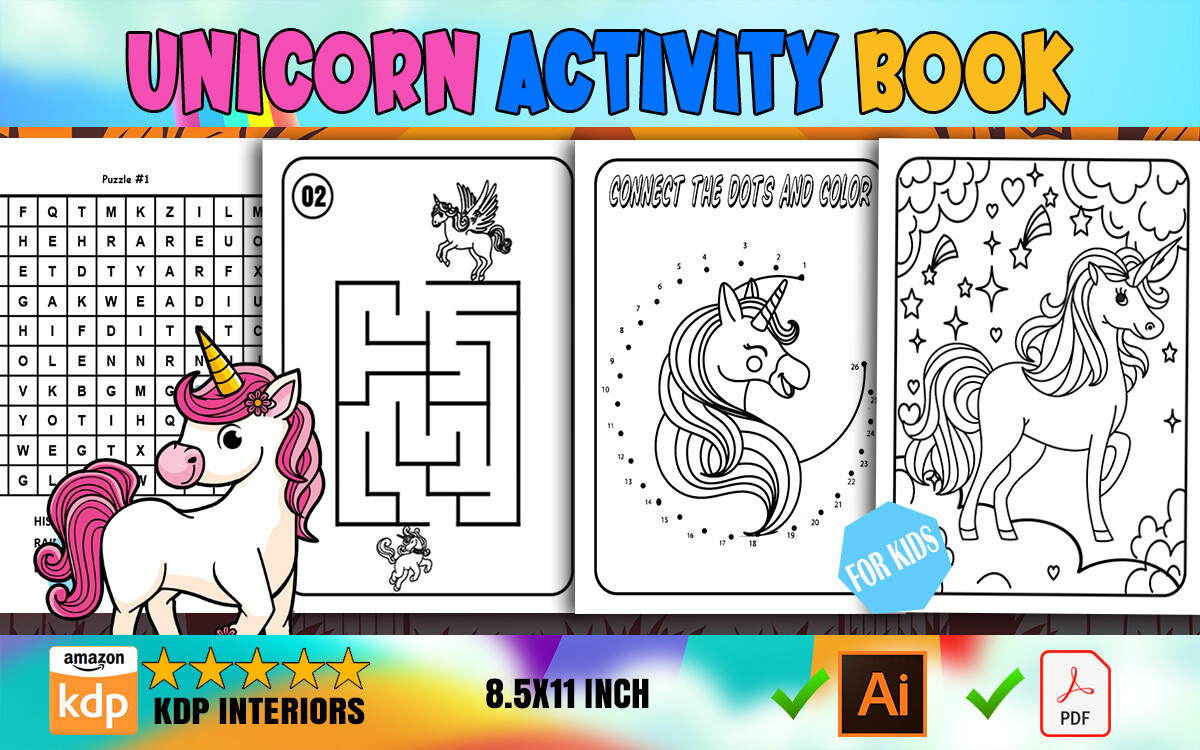 Unicorn Activity Book for Kids (KDP)