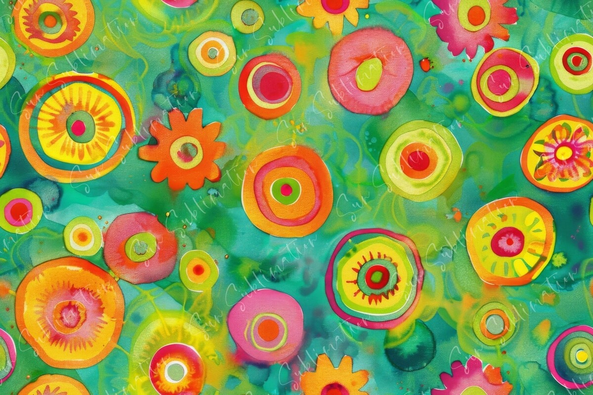 Vibrant Floral Abstract Seamless Pattern Graphic by Sun Sublimation ...