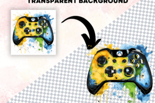 Watercolor Game Controller PNG Clipart Graphic by DigiDreamWorld ...