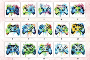 Watercolor Game Controller PNG Clipart Graphic by DigiDreamWorld ...