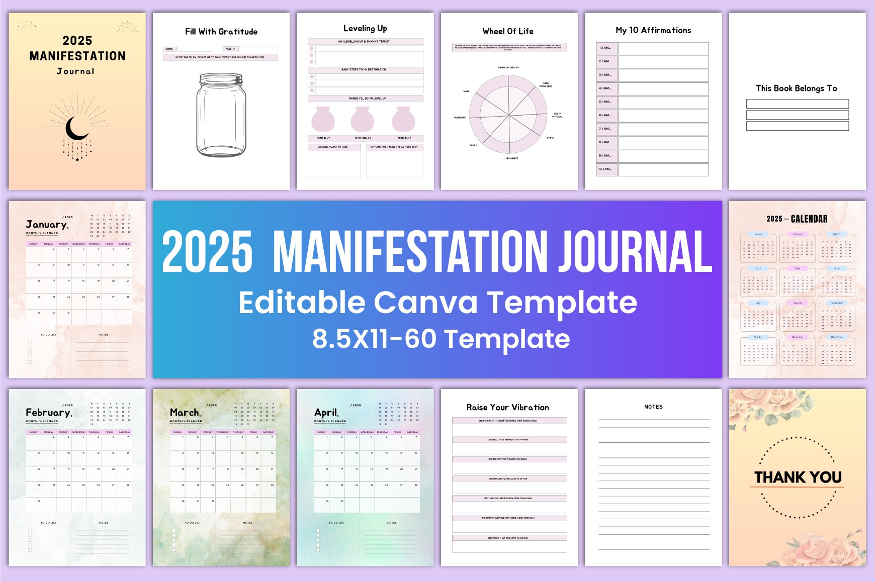 2025 Manifestation Journal Canva Graphic by munjixpro · Creative Fabrica