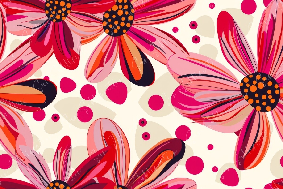 Abstract Floral Art Seamless Pattern Graphic by Sun Sublimation ...