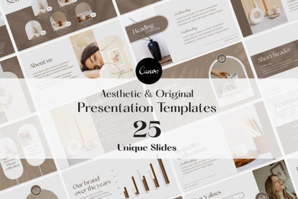 Aesthetic Brown Presentation Templates