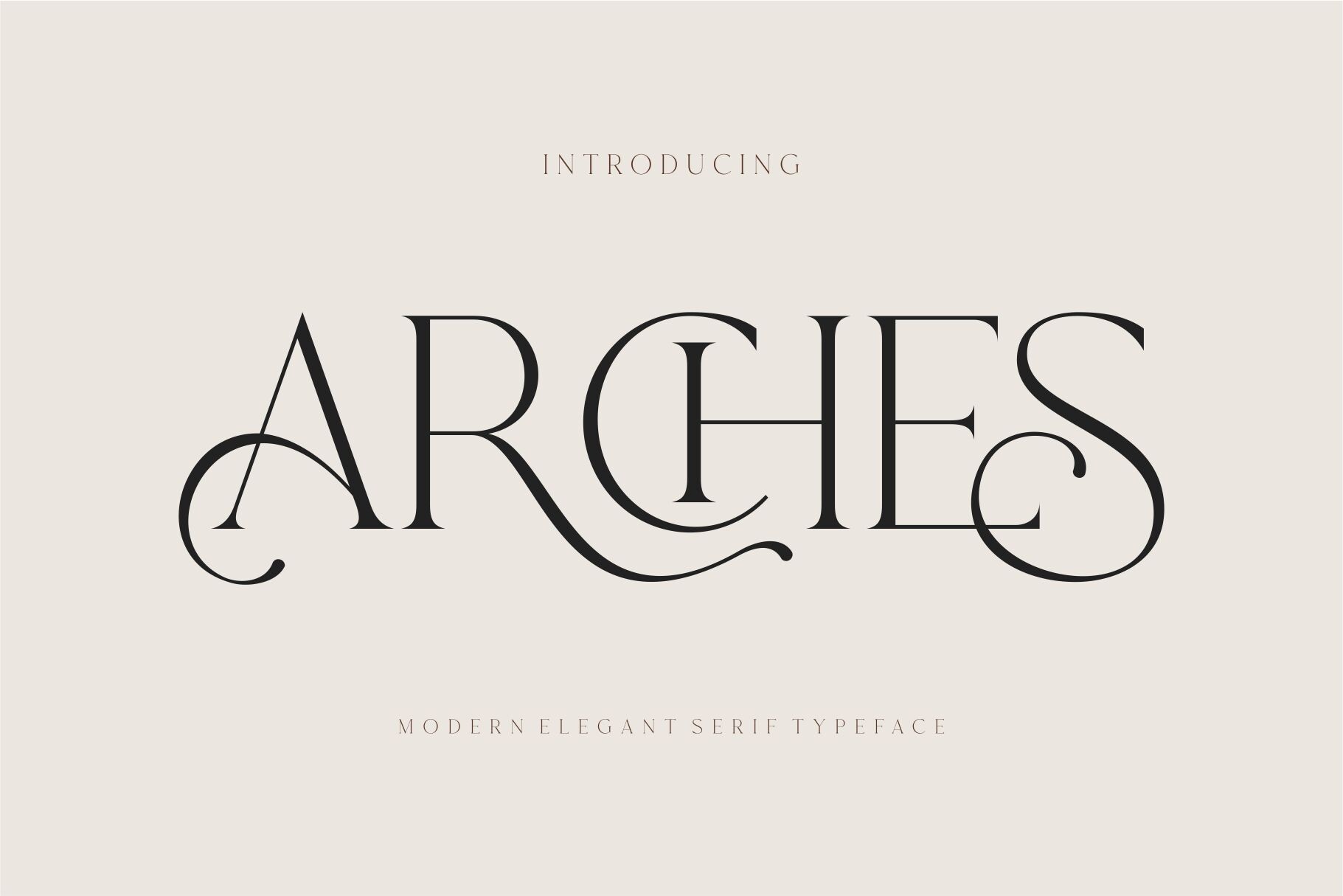 Arches preview, clean minimal serif font