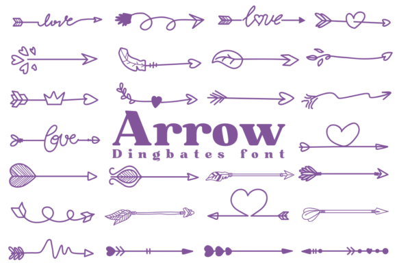 Arrow Dingbats Font By Chonada
