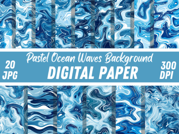 Blue Fluid Swirl Ocean Wave Backgrounds