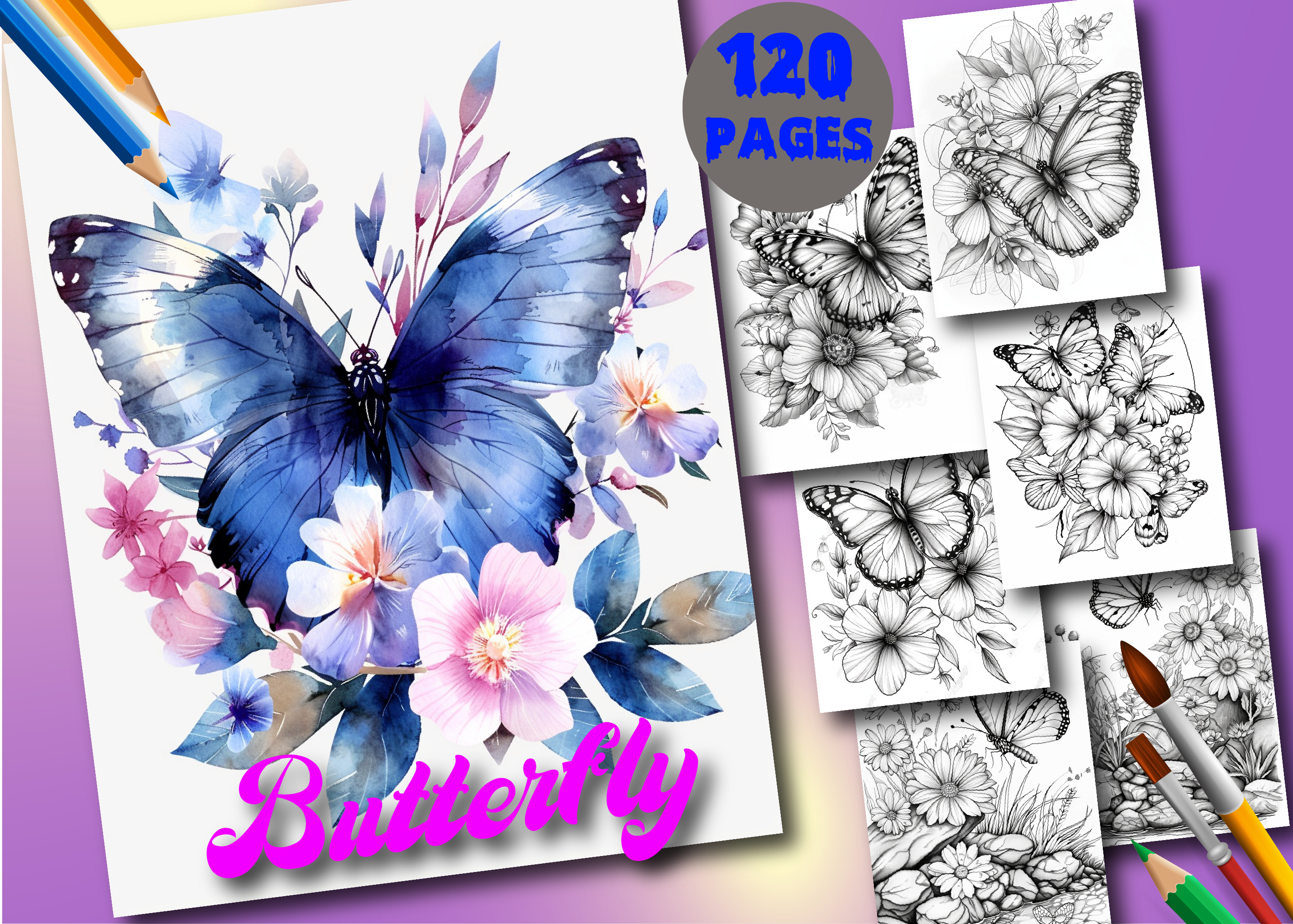 Butterfly Coloring Book for Adults