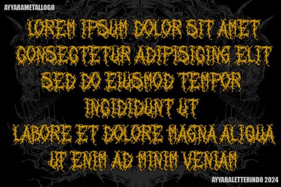Dark Liquide Font PNG with transparent background - Preview 2