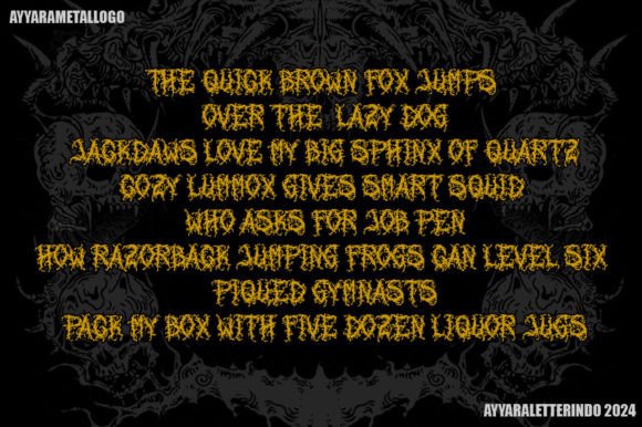 Dark Liquide Font PNG with transparent background - Preview 3
