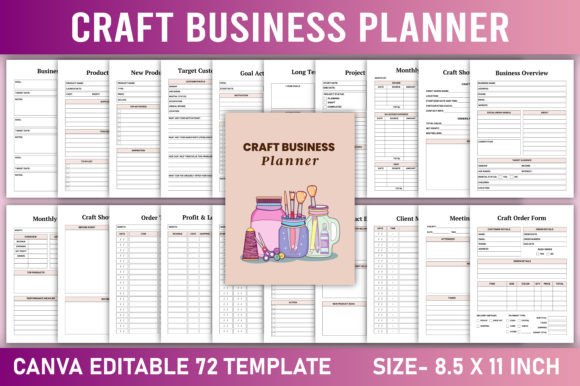 Editable Craft Business Planner Canva