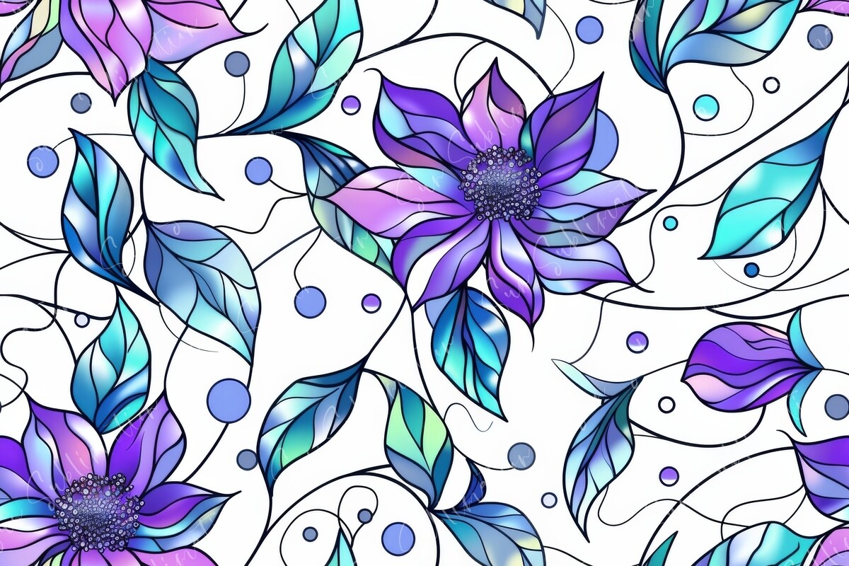Floral Abstract Art Seamless Pattern Graphic by Sun Sublimation ...