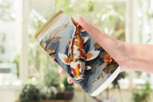 Glass Can 3D Koi Fish Painting Graphic by Artnoy · Creative Fabrica