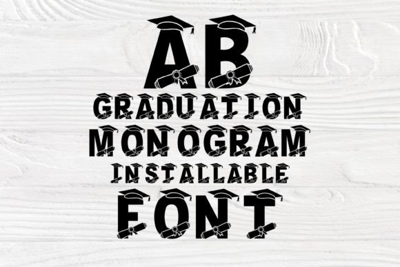 Graduation Monogram Font - Preview 1