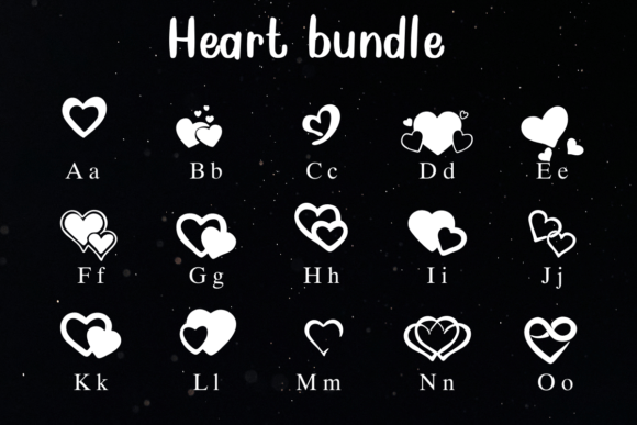 Hearts Bundle Font - Preview 1
