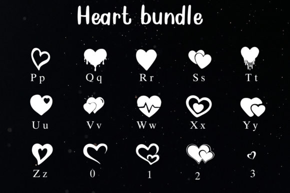 Hearts Bundle Font - Preview 2