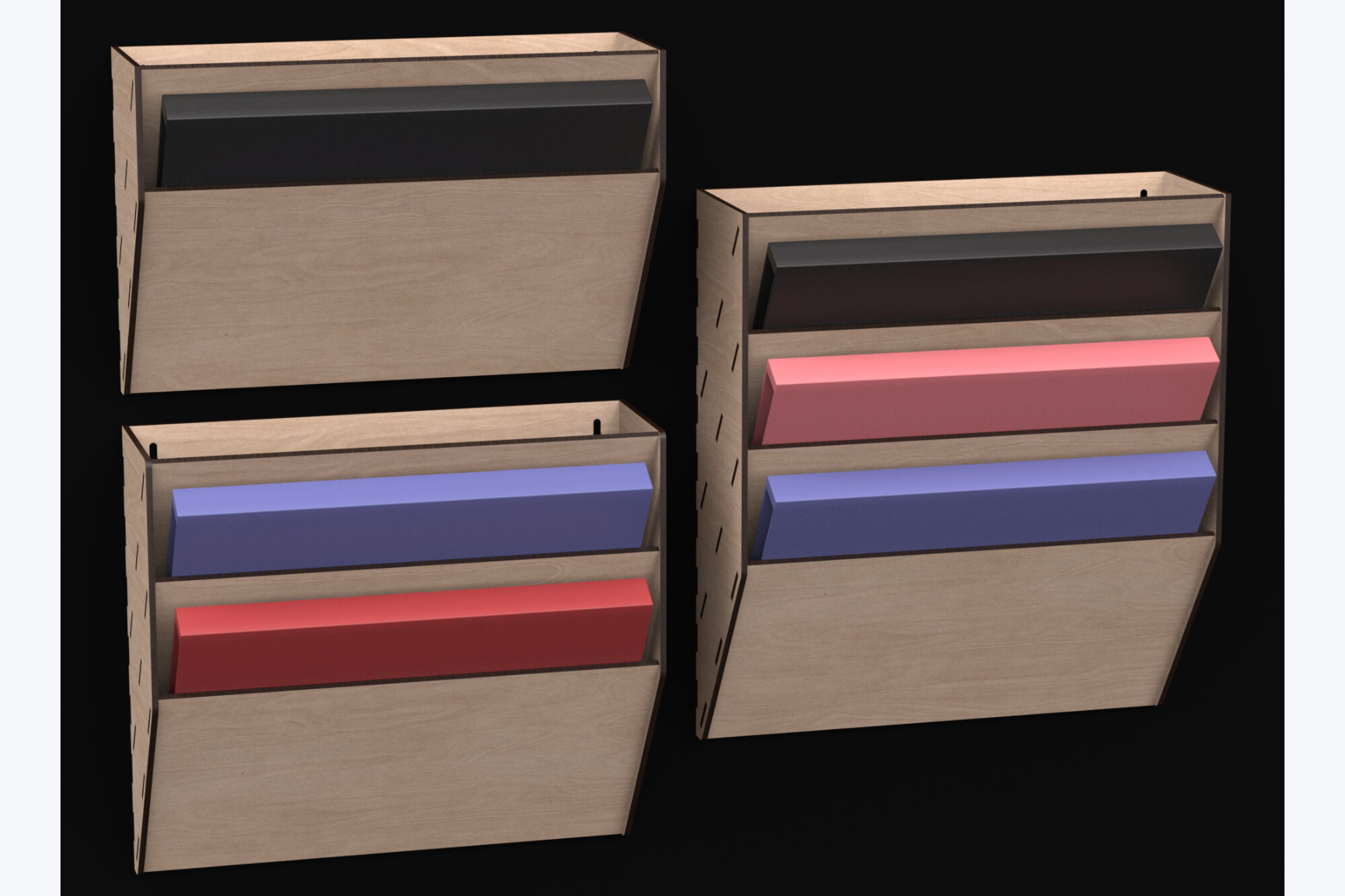 Laser Cut Wall Magazine Rack SVG Files laser cut file