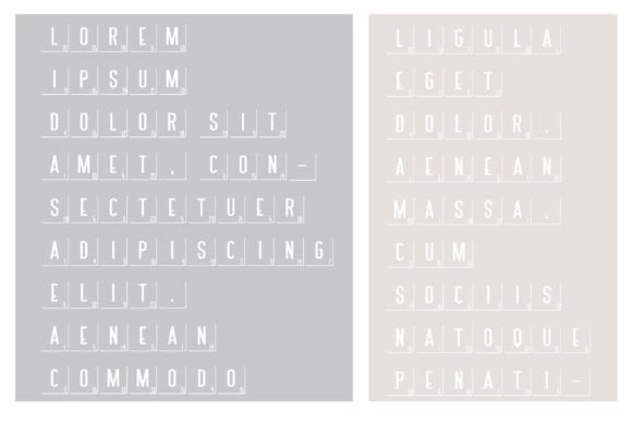Letter Tiles Font PNG with transparent background - Preview 2