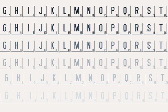 Letter Tiles Font PNG with transparent background - Preview 3