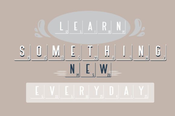 Letter Tiles Font PNG with transparent background - Preview 4