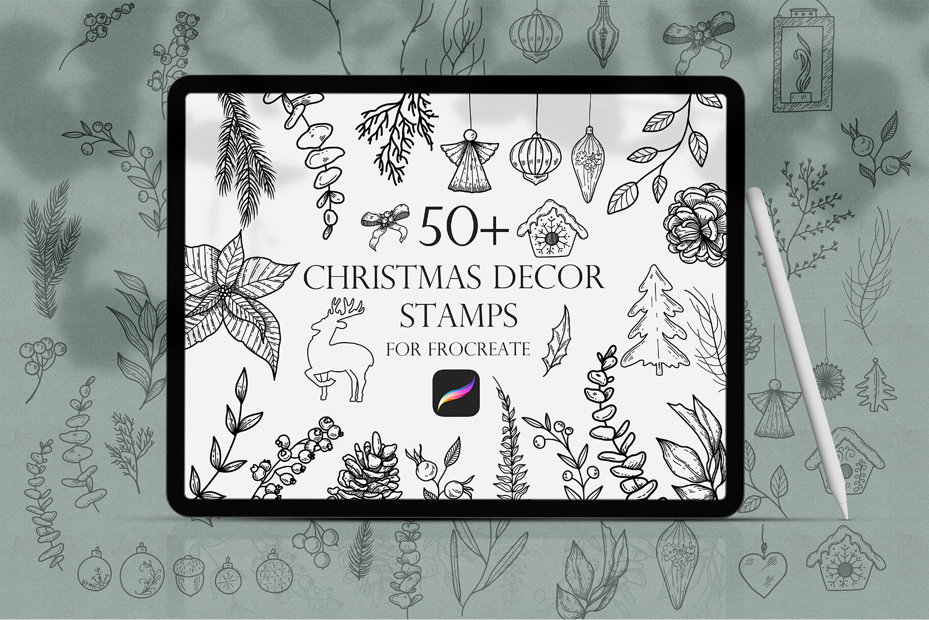 PROCREATE Stamps Christmas Decor