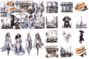 Parisian Clipart Mega Bundle Graphic by Markicha Art · Creative Fabrica