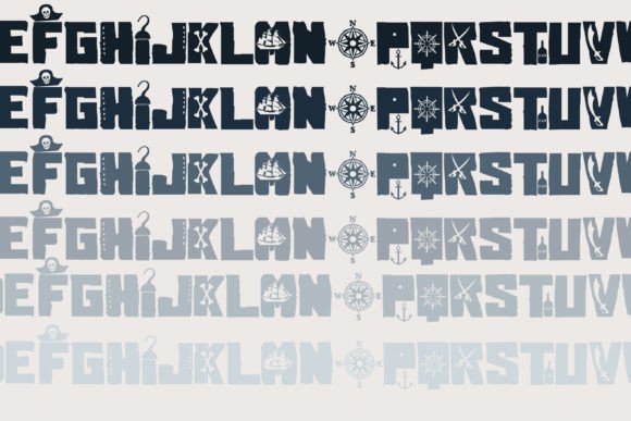 Pirate Life Font PNG with transparent background - Preview 3
