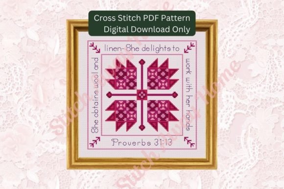 Proverbs Quote Cross Stitch Pattern