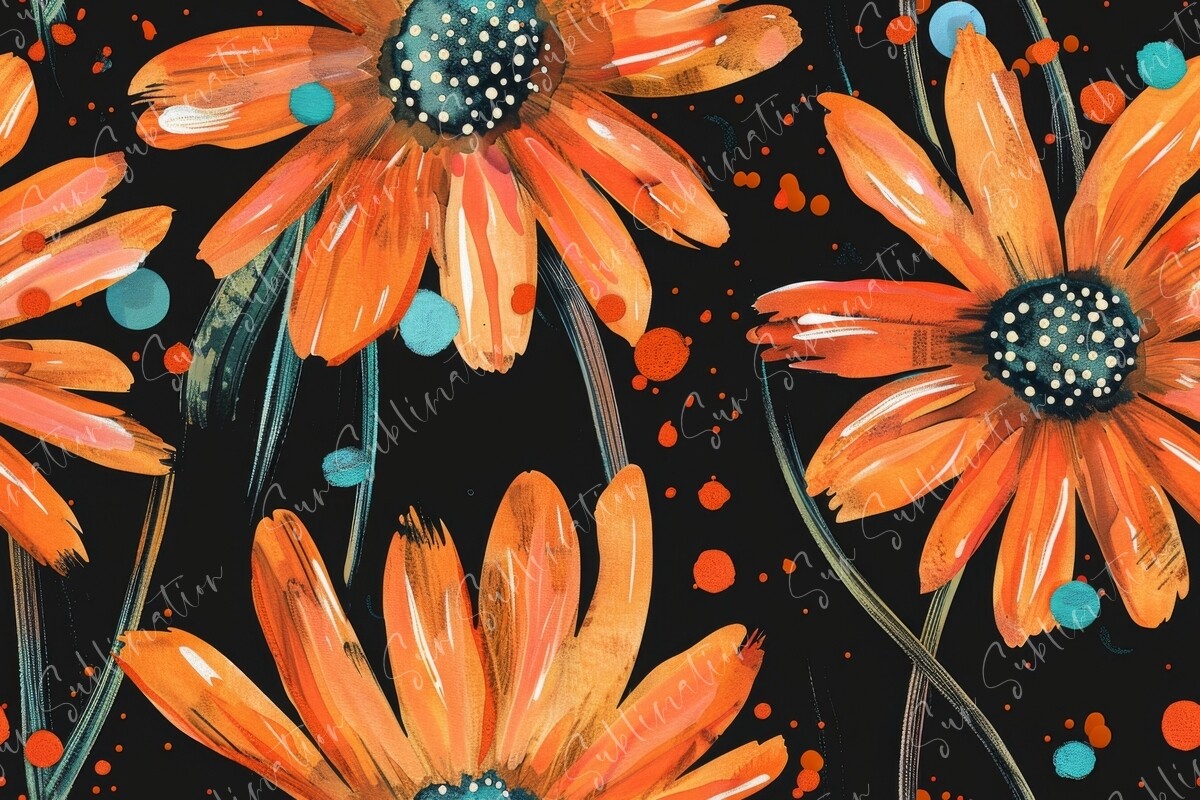 Vibrant Floral Seamless Pattern Graphic by Sun Sublimation · Creative ...